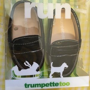 Trumpette Too Black Loafers, 12-18m